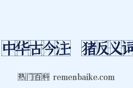 中华古今注·猪反义词是什么意思的图片